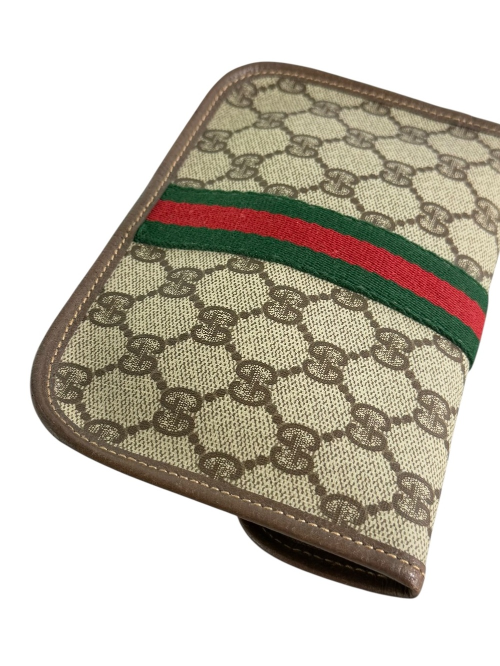 GUCCI Sherry Line Brown GG Canvas and Leather Trim Mini Clutch Pouch Coin Purse - Picture 9 of 17